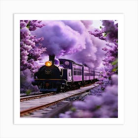 Purple Train Art Print