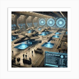 A Warships In Hangars Asterian Syndicate 1024 Art Print