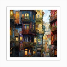 City At Night 5 Art Print