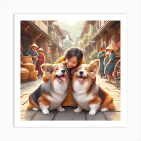 Two Dogs Art Print