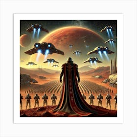 A Dramatic Scene Depicting The Martian Dominion Conquest Beyond Mars Art Print