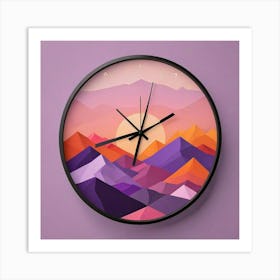 Triangle Geometric Clock Booble Marble Clock Frida Kahlo Clock Prismfold Clock Karma That Goes Around, Comes Around Circle Quote Clock Lucky Cat Clock (82) Art Print