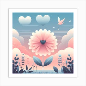 Flower In The Sky Art Print