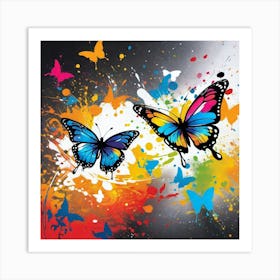 Colorful Butterflies 61 Art Print