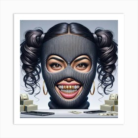 Woman In A Mask Art Print