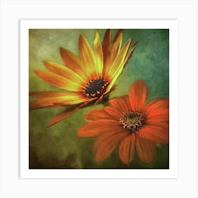 Two Daisies Art Print