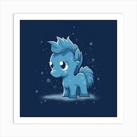 Blue Pony 1 Art Print