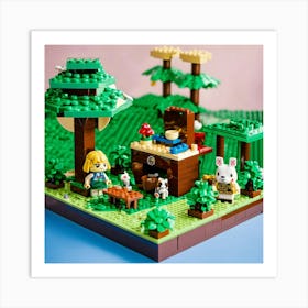 Lego House In The Forest Art Print