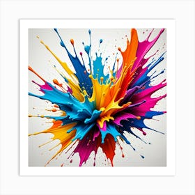 Colorful Paint Splash 7 Art Print