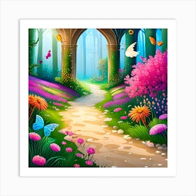 Fairytale Path In The Forest Art Print