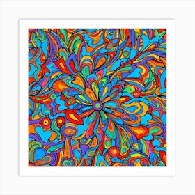 Abstract Psychedelic Pattern 1 Art Print