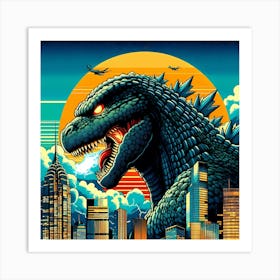 Monster Cityscape Art Print