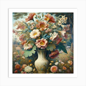 Flowers In A Vase 3 Art Print