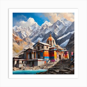 Lord Shiv Temple Art Print