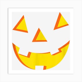 Halloween Jack O Lantern Pumpkin Face Art Print