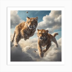 Tiger Cubs Art Print