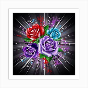 Gorgeous colorful spring flowers 7 Art Print