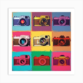 Vintage Camera Pop Art 1 Art Print