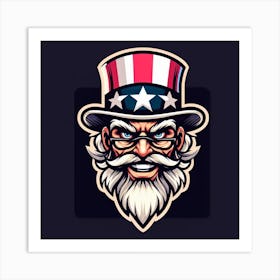 Patriotic American Mascot Art Print