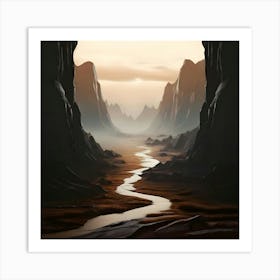 River In The Desert Art Print