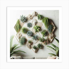 Wall Of Succulents Art Print