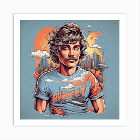 Man With A Mustache Art Print