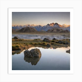 Sunrise Over Lake Taupo Art Print