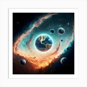 Space Scene 4 Art Print