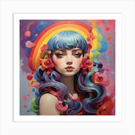 Rainbow Girl Art Print