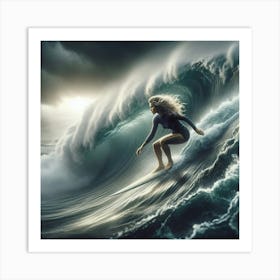 Riding A Wave Art Print