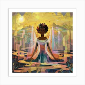 Meditating Woman 4 Art Print