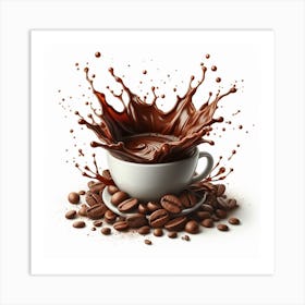 Coffee splash 3 Art Print