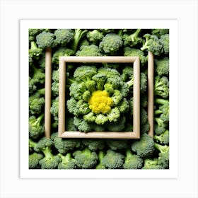 Broccoli In A Frame 17 Art Print