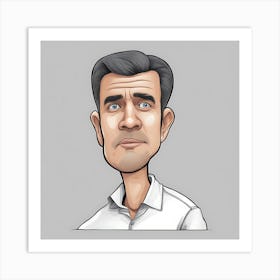 Male Caricature Art Print