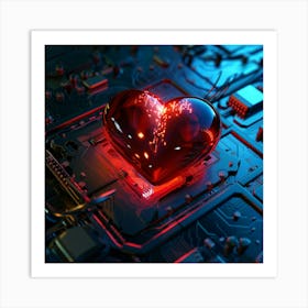 Heart Of Technology Art Print