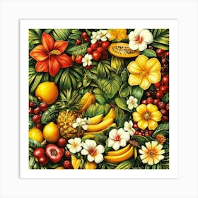 Tropical Fruit Art Art Print