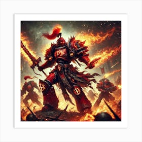 Flame Berserkers Crimson Zealots Art Print