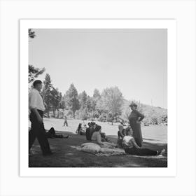 Untitled Photo, Possibly Related To Klamath Falls, Oregon, Sunday Afternoon In The City Park By Russell Lee Art Print