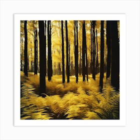 Ferns In The Forest Art Print