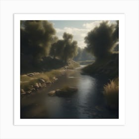 River In The Woods 25 Art Print