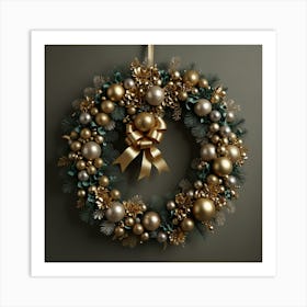 Christmas Wreath 1 Art Print