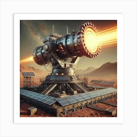 Solar Cannon Mounted On Large Stationary Platform Art Print