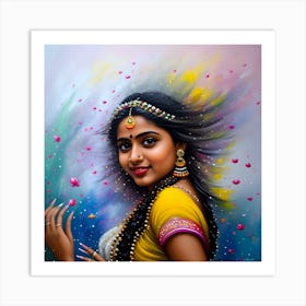 Beautiful Indian Girl Art Print
