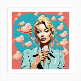 Ice Cream Girl 4 Art Print