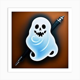 Ghost Pen Art Print