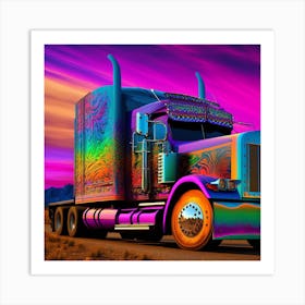 Psychedelic Truck 1 Art Print