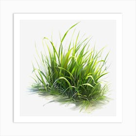 Watercolor-Spring-Grass-Clipart. Oliviaarts.18 Art Print