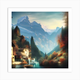 Autumn In The Mountains Art Print