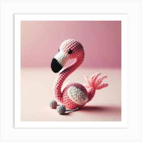 Amigurumi, Flamingo Art Print