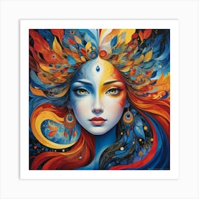 Kaleidoscope Woman Art Print